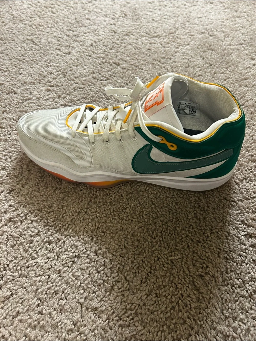 Nike Air Zoom GT Hustle 2 Swoosh Squad White Basketball Shoes Men’s Size 15